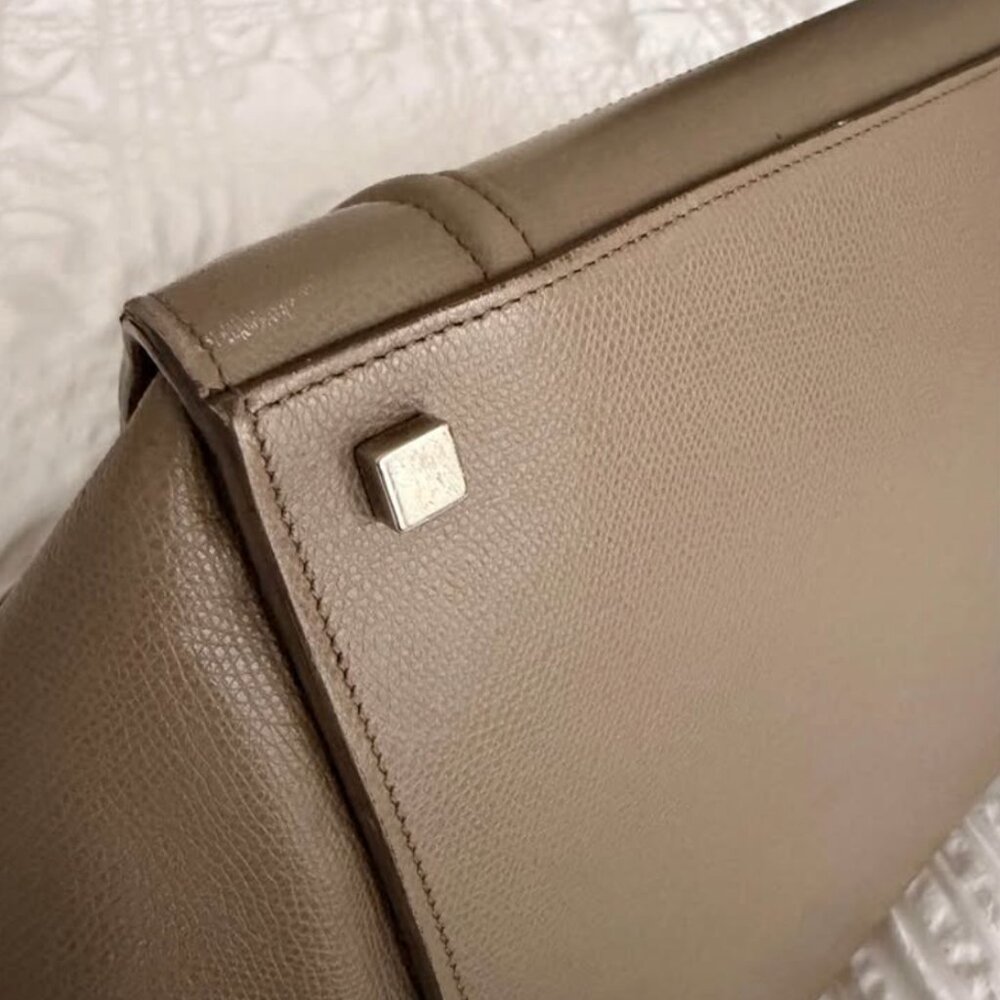 CELINE Grained Calfskin Medium Phantom Luggage Taupe - Picture 4 of 8